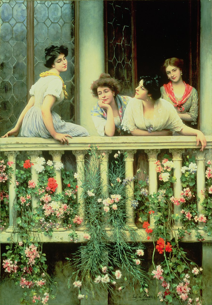 Le Balcon, 1911 - Eugen von Blaas