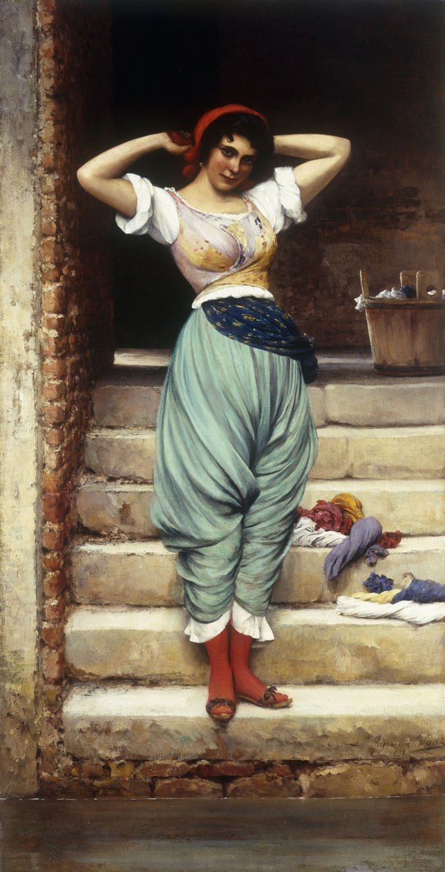 La Blanchisseuse, 1878 - Eugen von Blaas