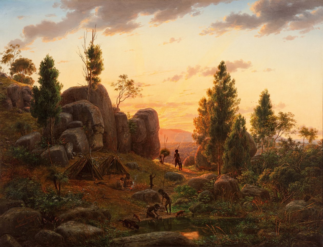 Stony Rises, Lac Corangamite - Eugene von Guérard
