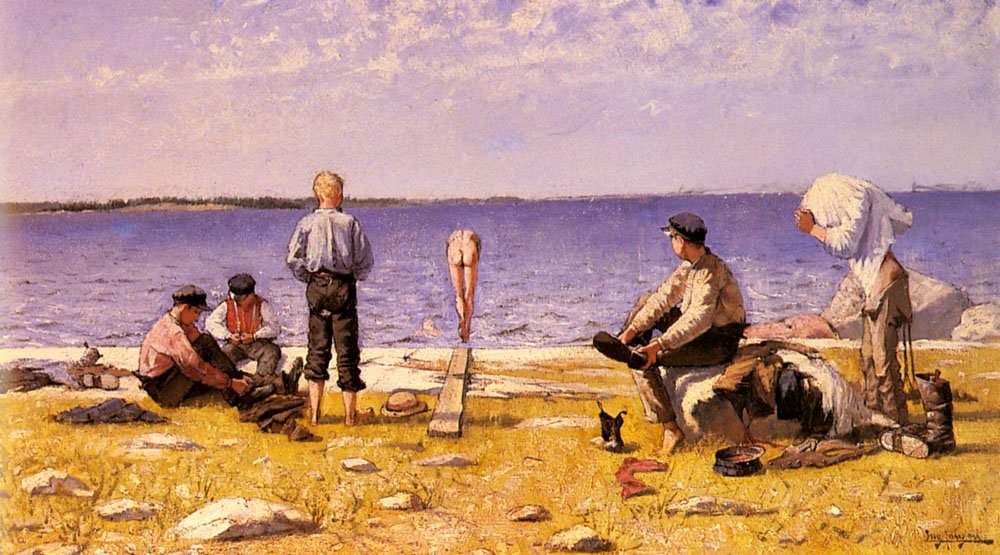 Garçons sur la plage - Eugène Jansson
