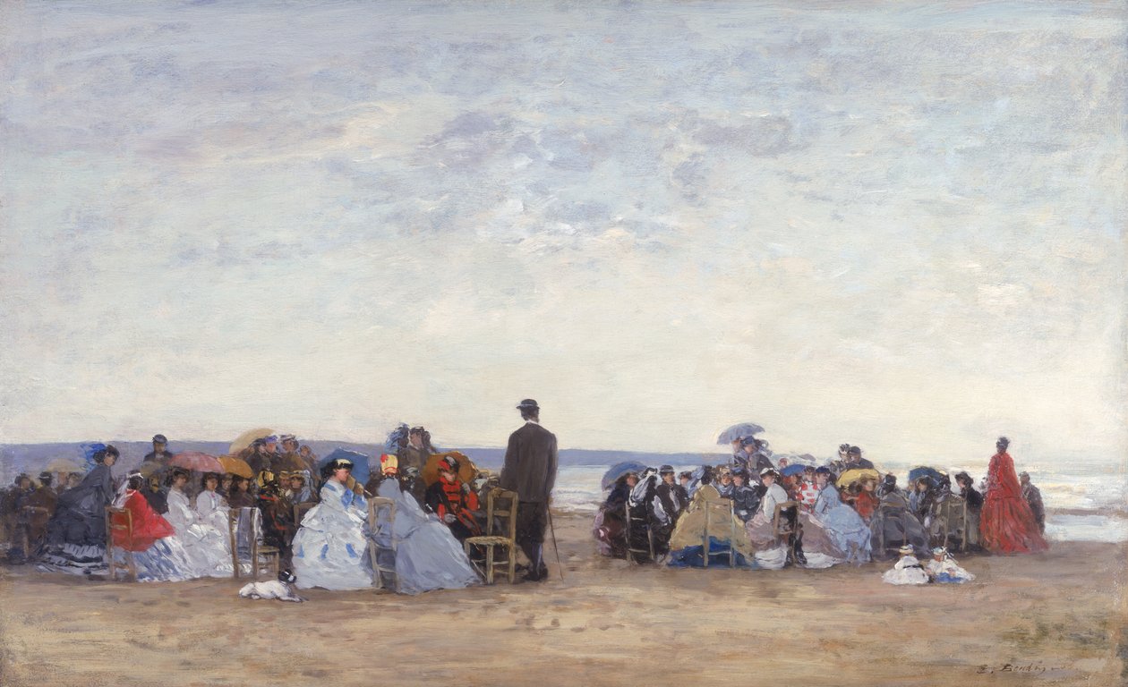 Scène de plage près de Trouville, vers 1863-66 - Eugene Louis Boudin