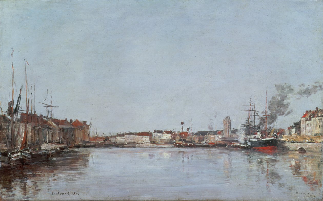 Le quai hollandais, Dunkerque, 1889 - Eugene Louis Boudin