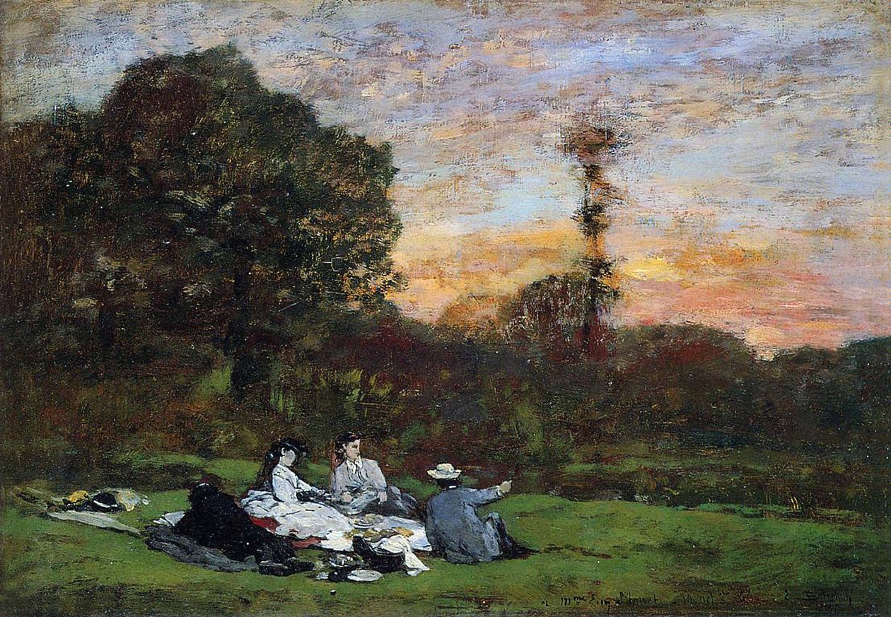 La famille Manet pique-niquant, 1866 - Eugene Louis Boudin