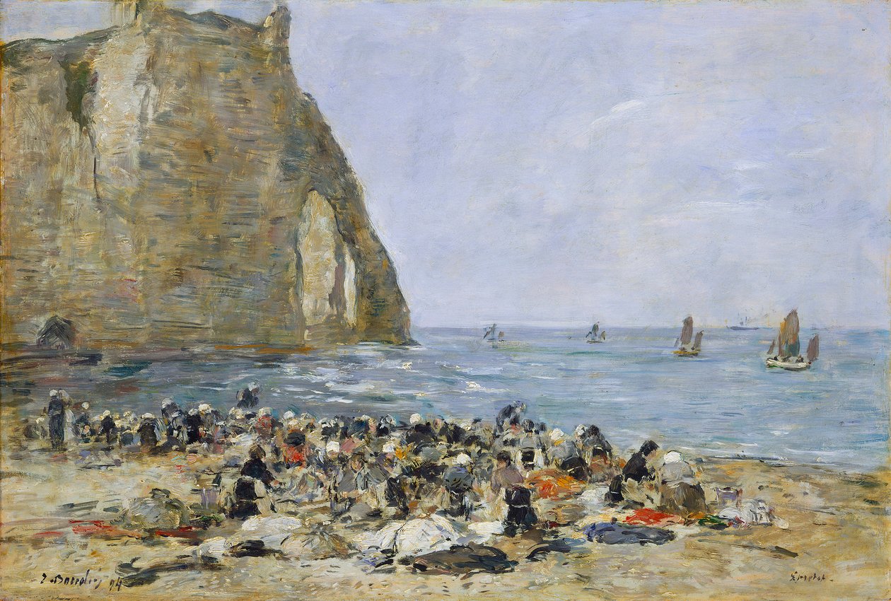 Lavandières sur la plage d