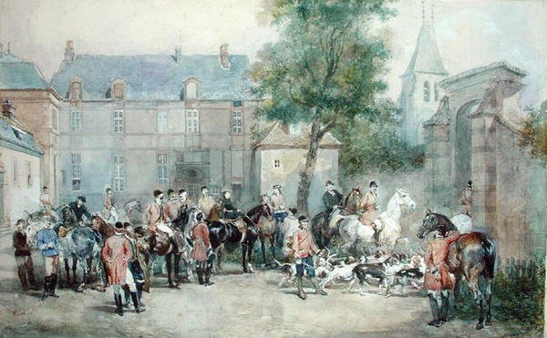 Départ pour la chasse - Eugene Louis Lami