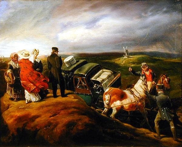 Le coche postal - Eugene Louis Lami