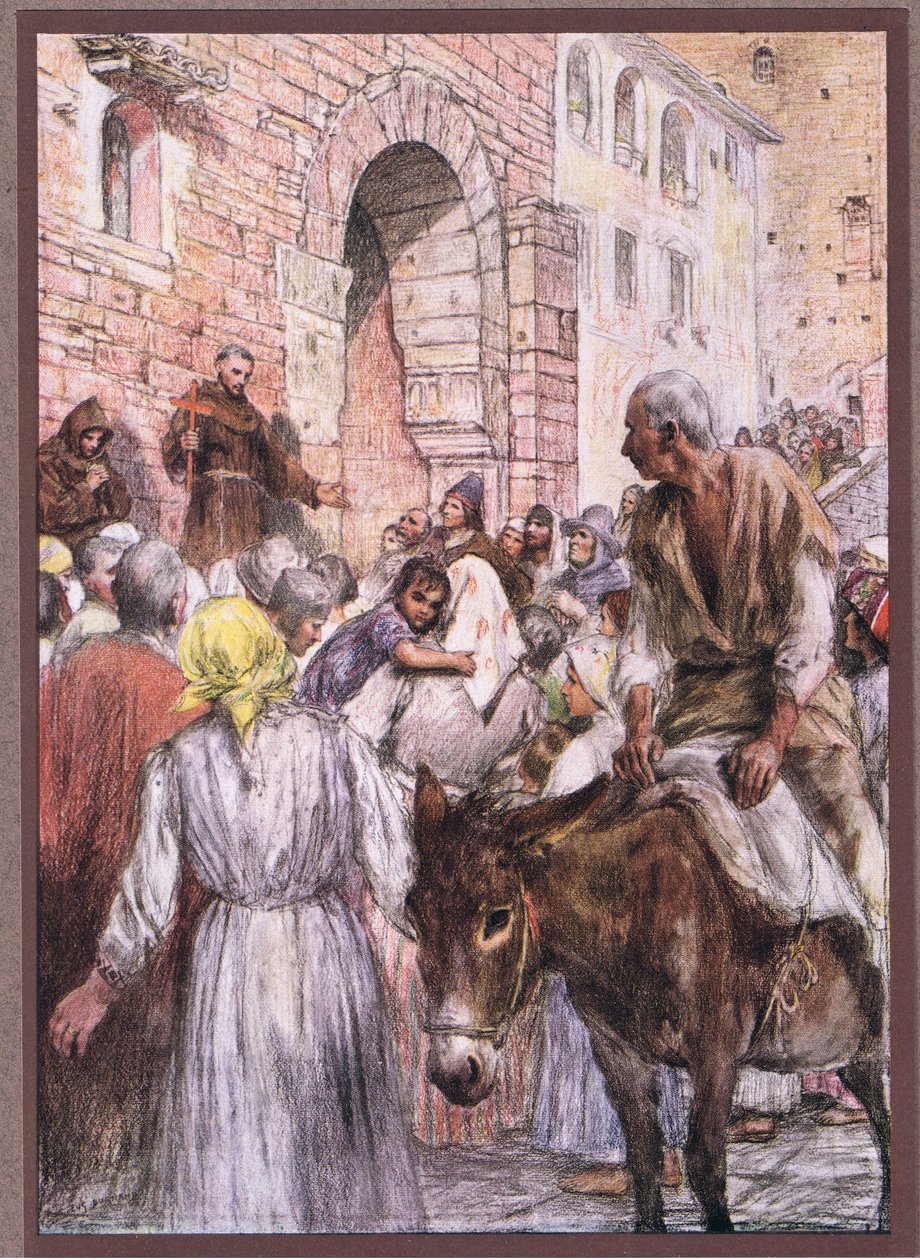 Saint François prêchant à Bologne - Eugene Burnand