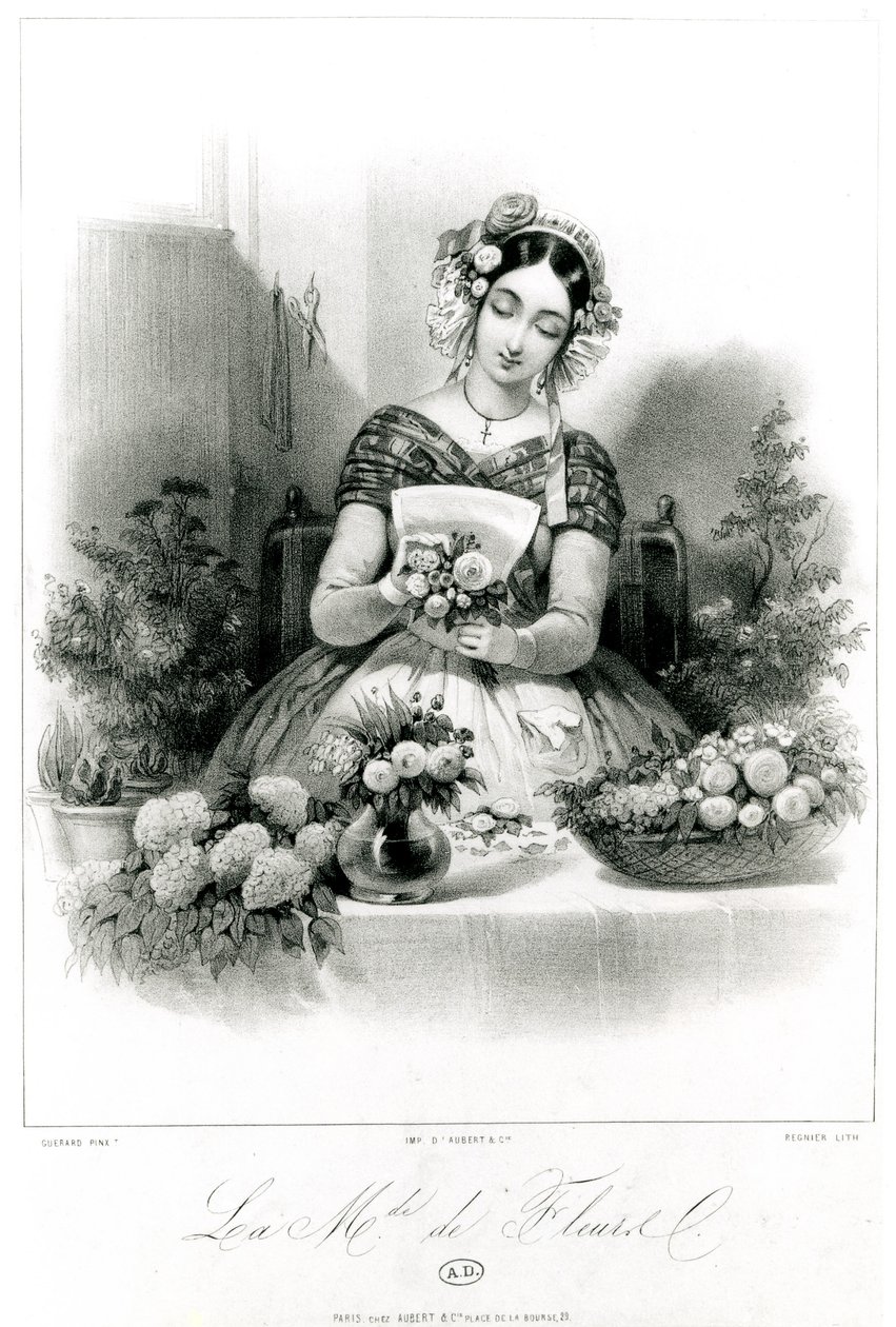 La Vendeuse de Fleurs, vers 1840 - Eugene Charles Francois Guerard