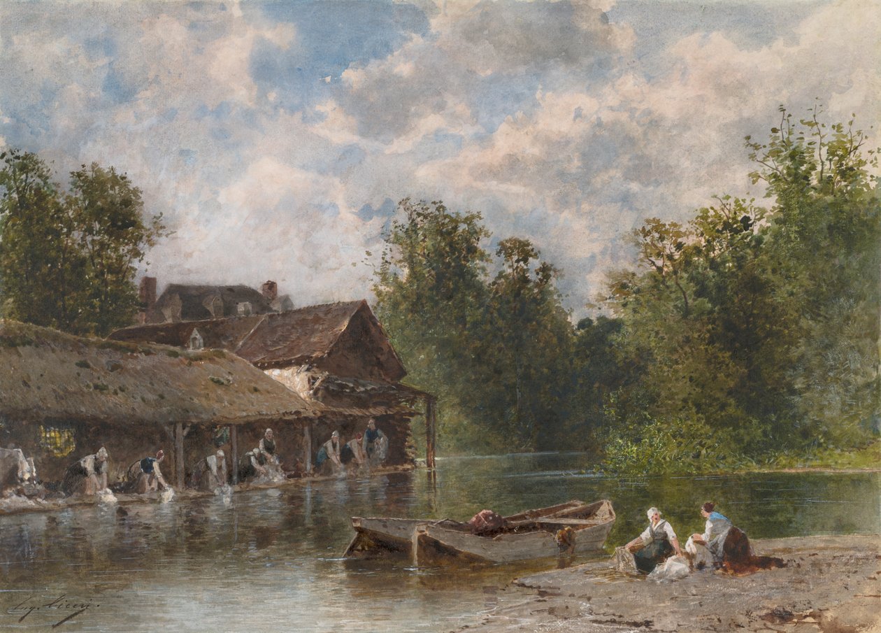 Les Lavandières - Eugene Ciceri