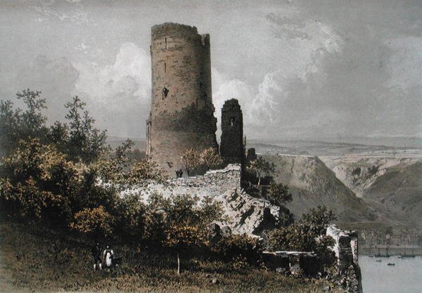 La tour du chat, vallée du Rhin - Eugene Ciceri