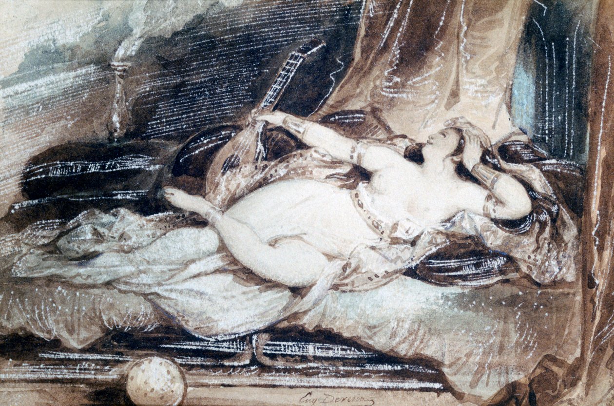Odalisque couchée, vers 1815-1865 - Eugene Deveria
