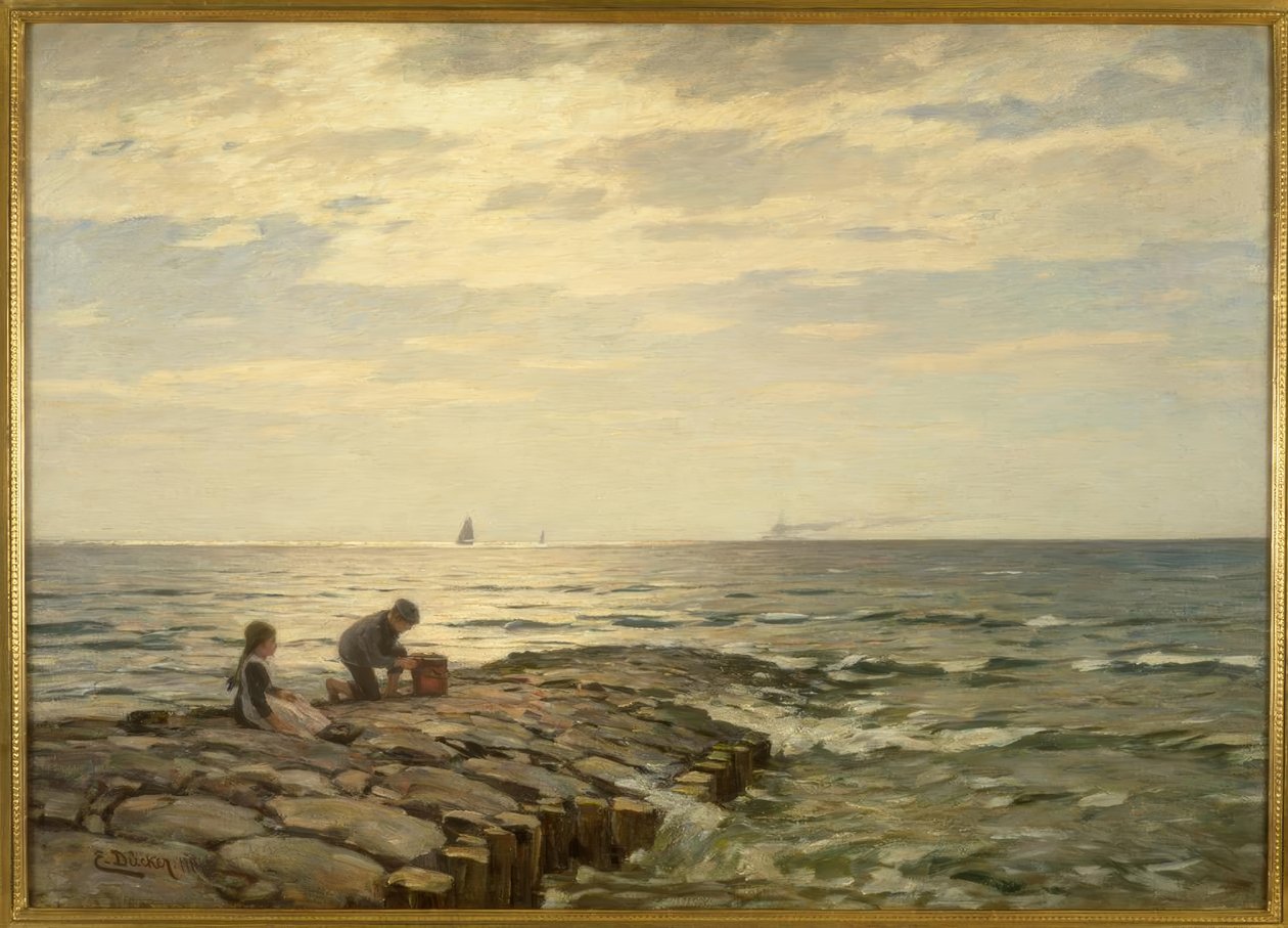 Au môle - Eugene Gustav Dücker