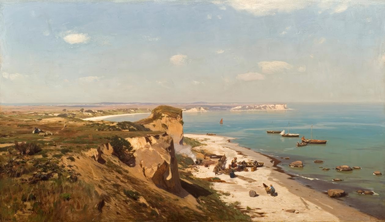 E. Dücker, côte de la mer Baltique - Eugene Gustav Dücker