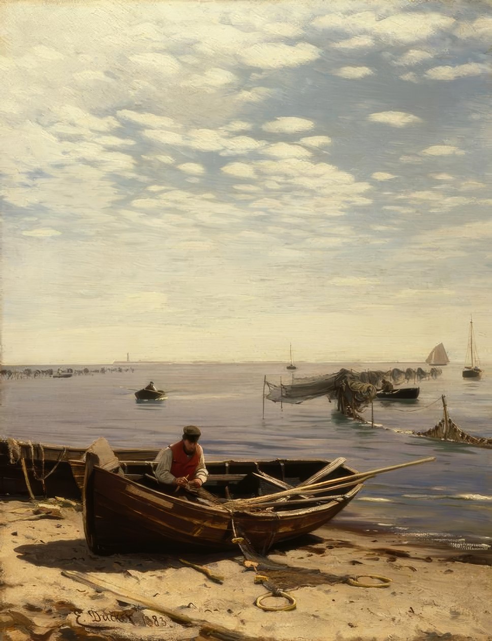 Plage de la mer Baltique - Eugene Gustav Dücker