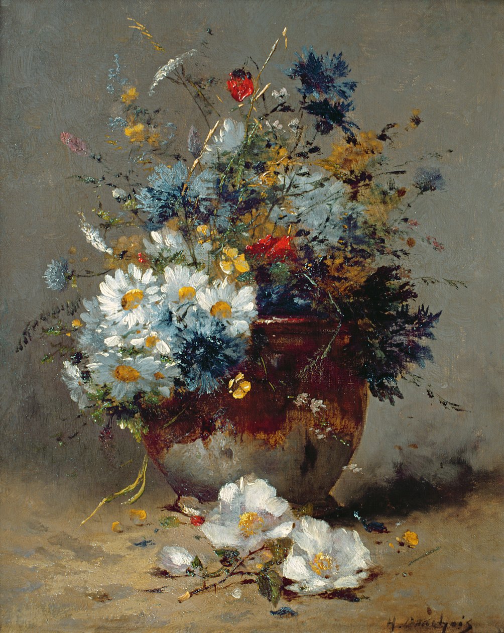 Marguerites et bleuets - Eugene Henri Cauchois
