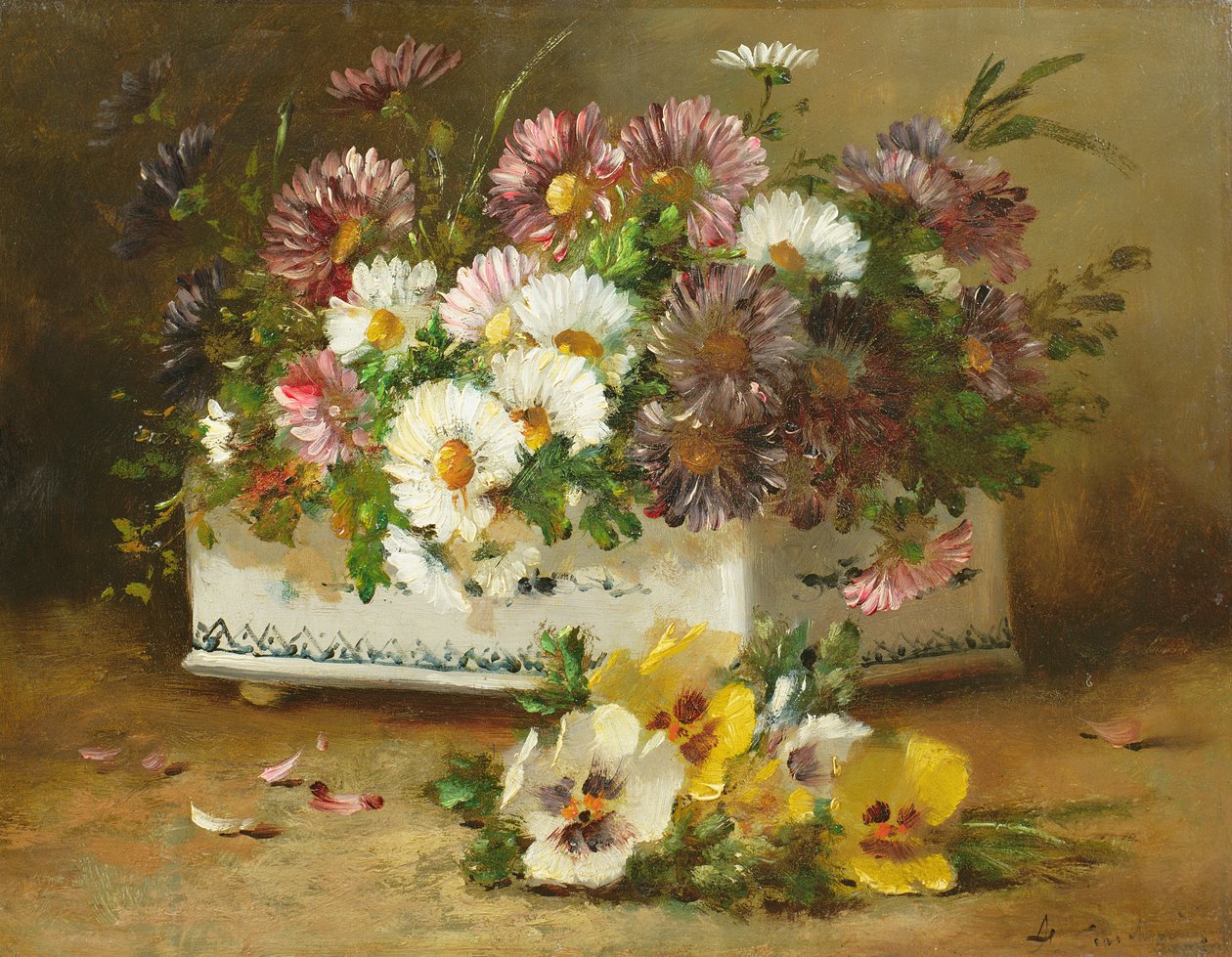 Nature morte de fleurs - Eugene Henri Cauchois