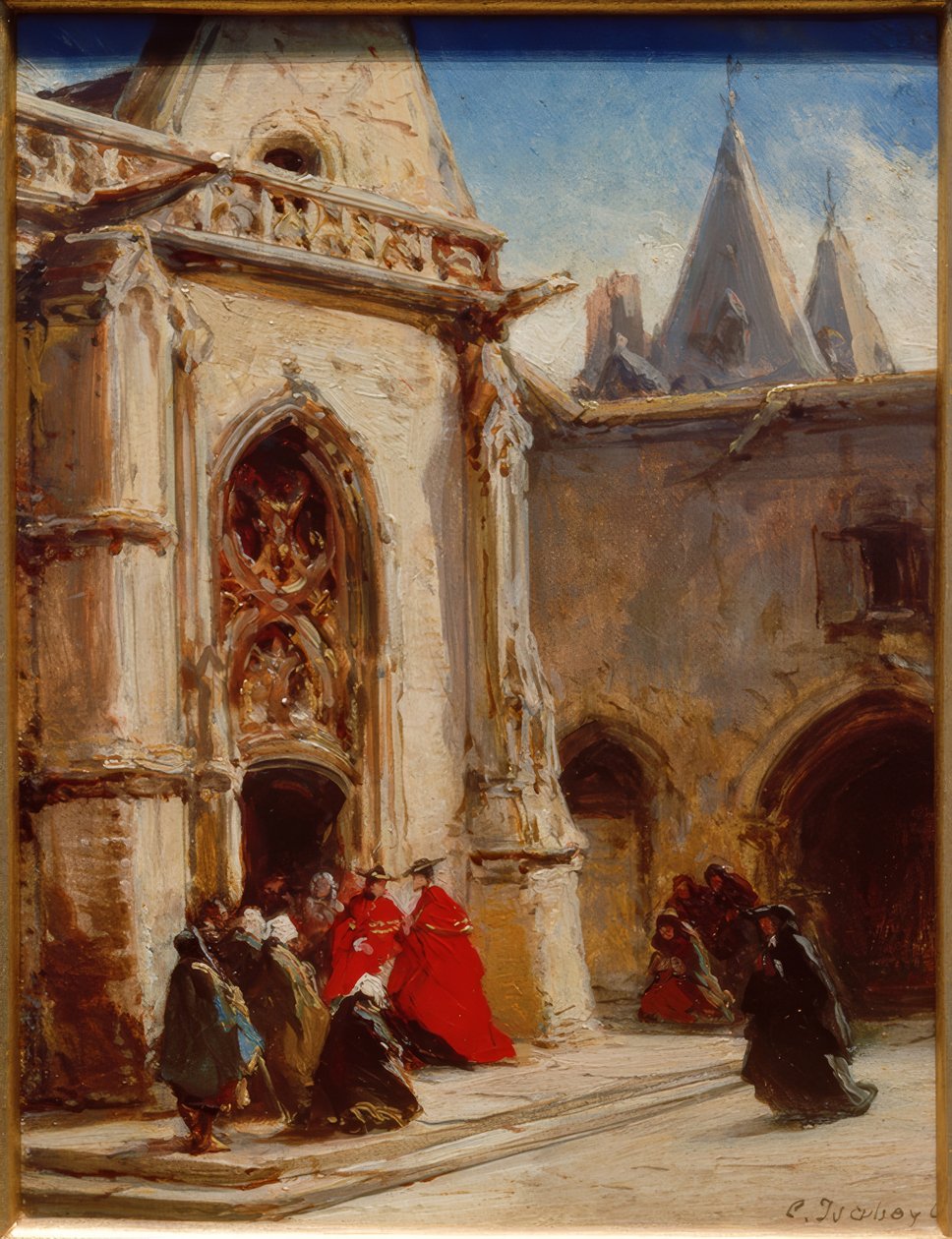 Entrée de la cathédrale - Eugene Isabey