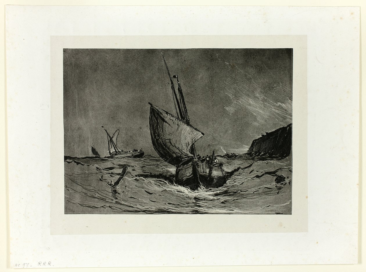 Bateau de pêche en coup de vent - Eugene Isabey