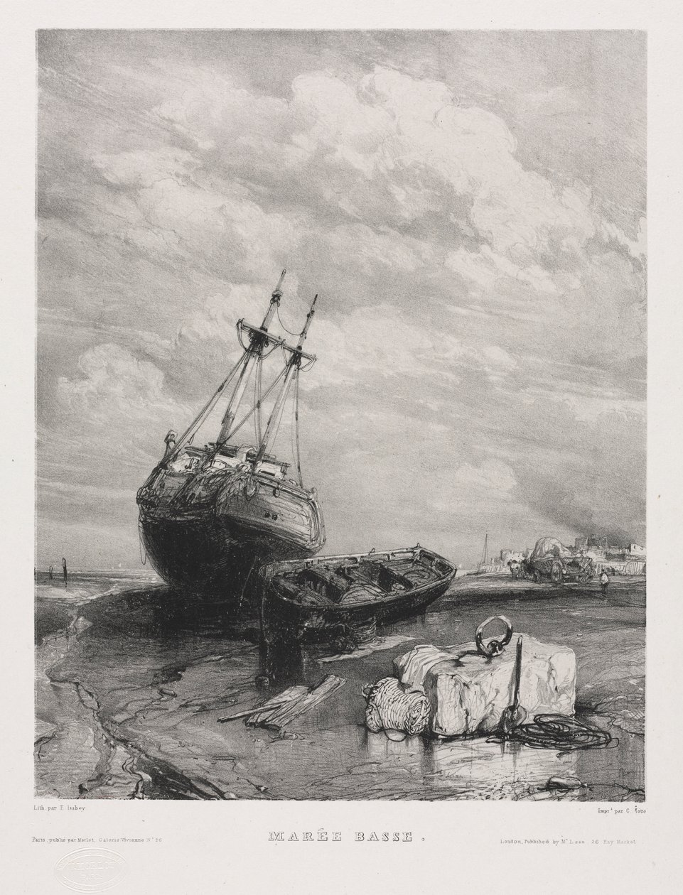 Six marines : marée basse, 1833 - Eugene Isabey