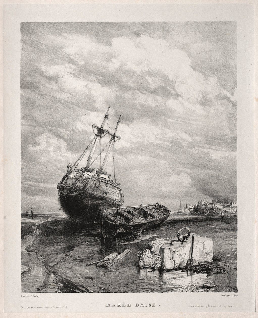 Six Marines : Marée basse, 1833 - Eugene Isabey