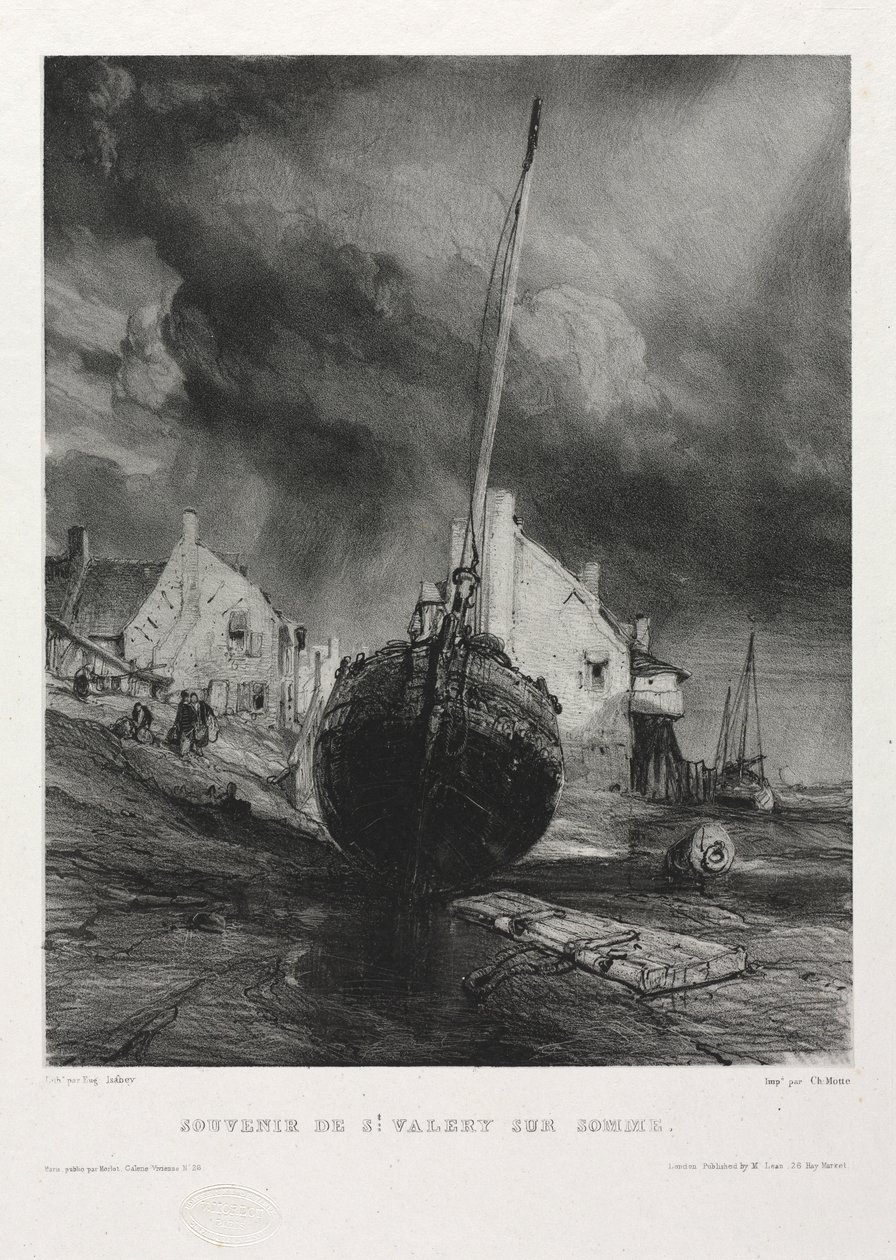 Six marines : Souvenir Saint Valéry-sur-Somme, 1833 - Eugene Isabey