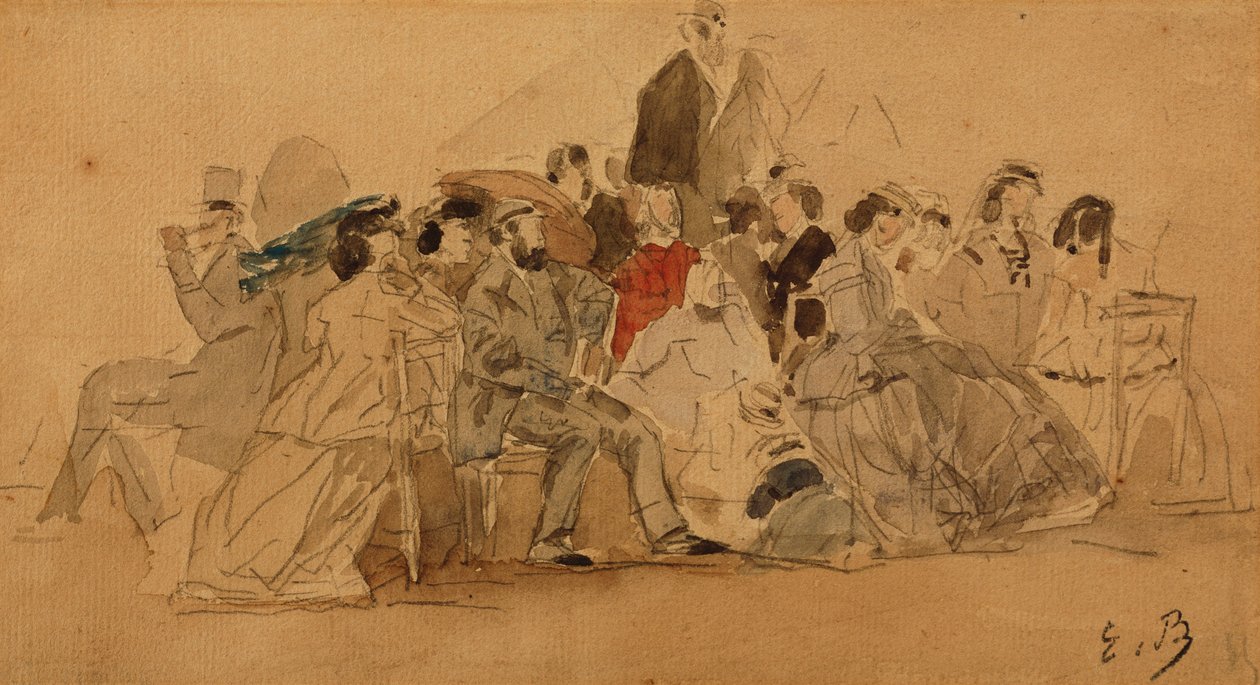 Après-midi à la plage, vers 1865 - Eugene Louis Boudin