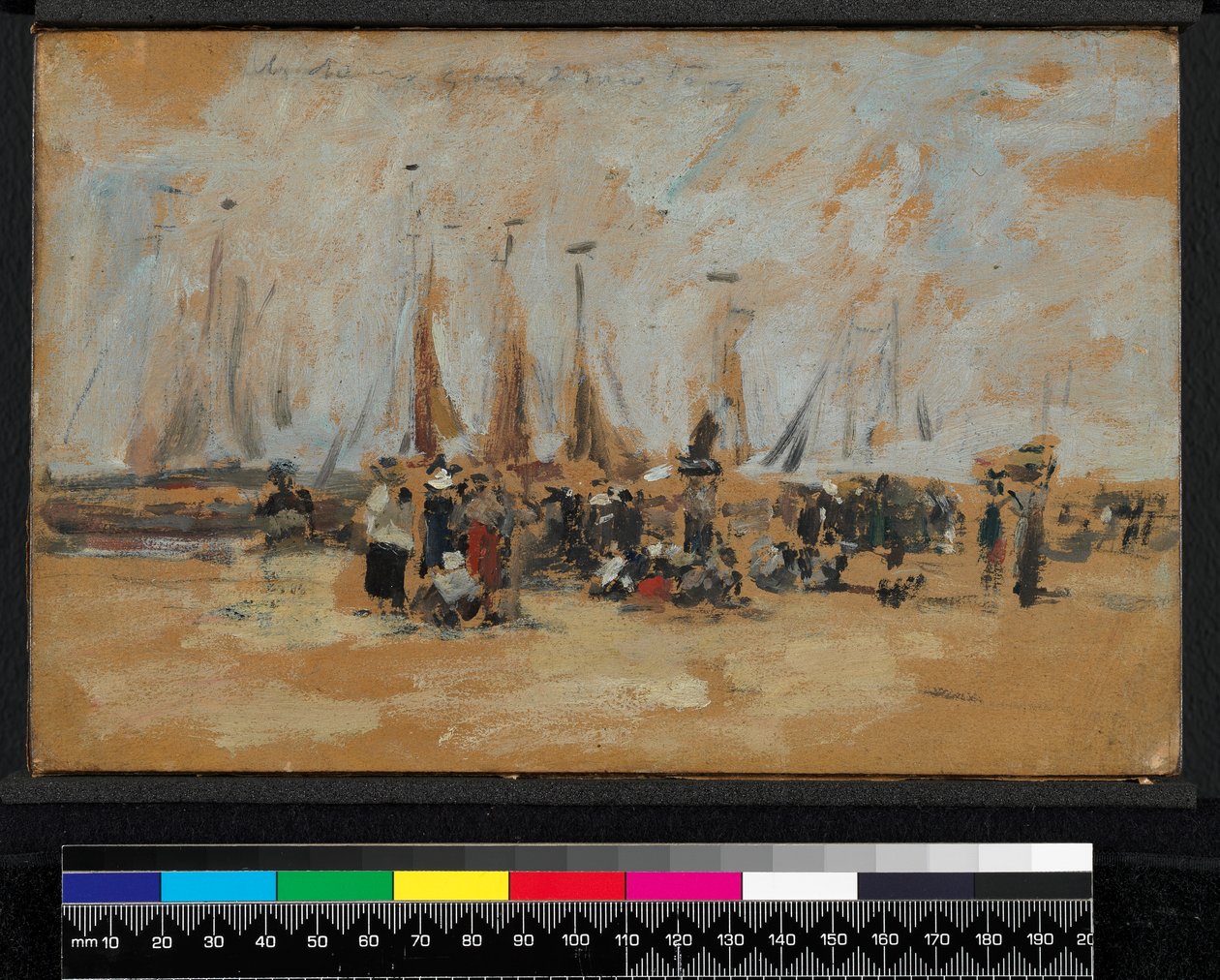 Scène de plage, probablement Harfleur, 1888-1895 - Eugene Louis Boudin