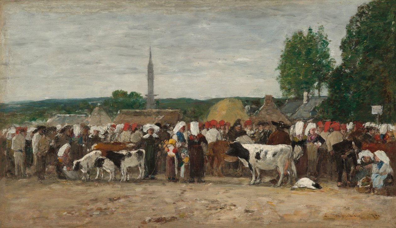 Foire en Bretagne, 1874 - Eugene Louis Boudin