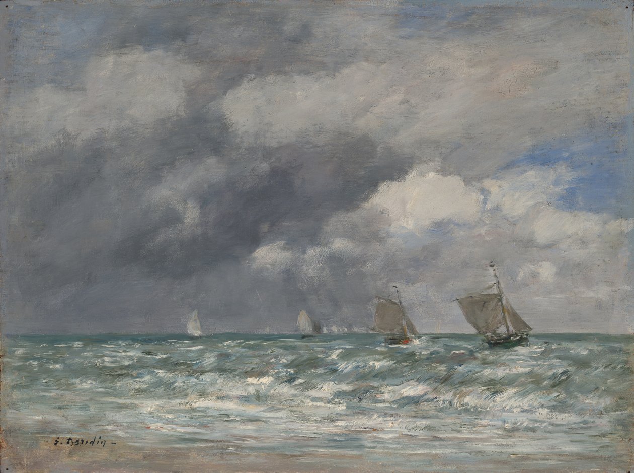 Voiliers près de Trouville, vers 1885-90 - Eugene Louis Boudin