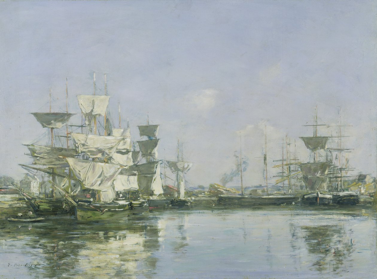 Le Bassin à Deauville, vers 1880-85 - Eugene Louis Boudin