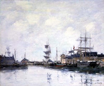 Le Bassin à Fécamp - Eugene Louis Boudin