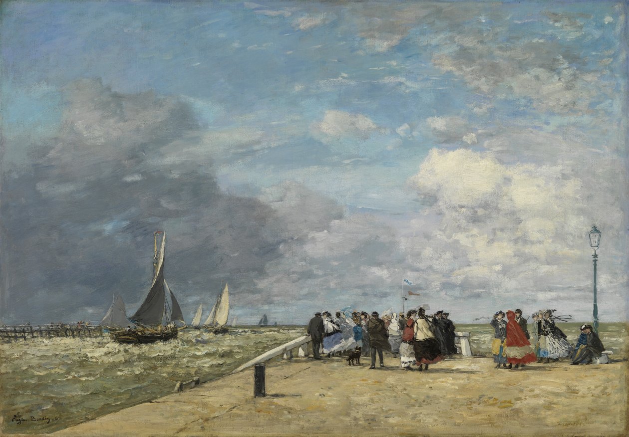 La Jetée à Trouville - Eugene Louis Boudin