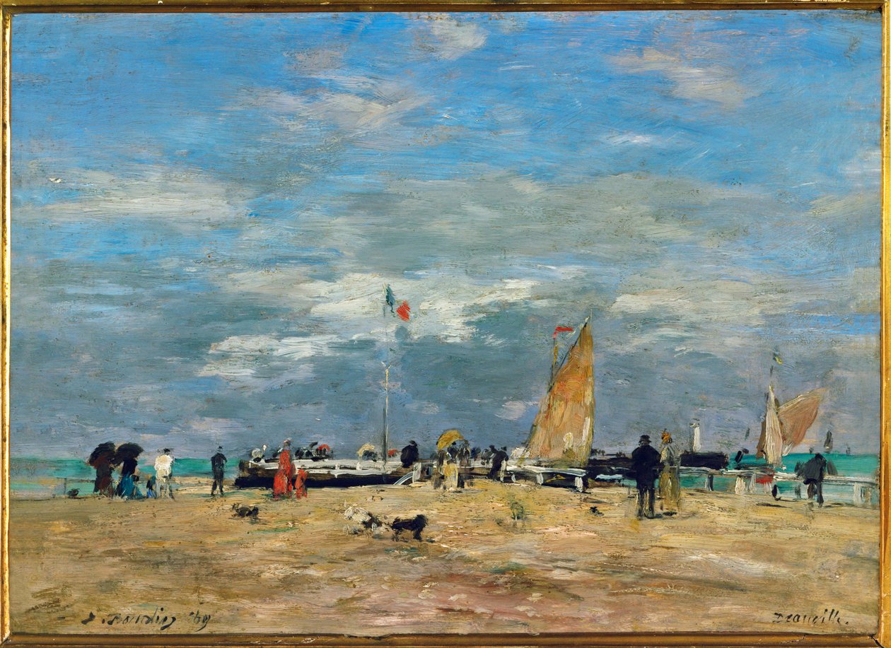 La jetée de Deauville - Eugene Louis Boudin