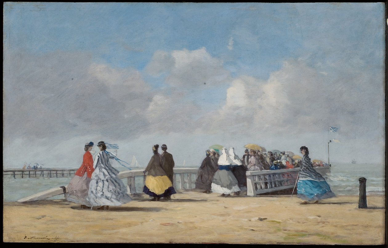 Le Quai de Trouville, 1864 - Eugene Louis Boudin