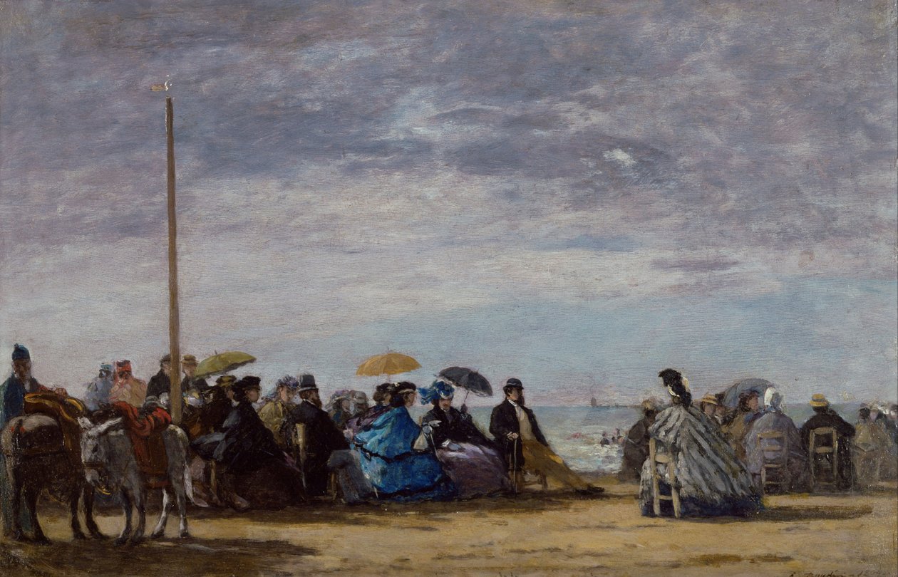 La plage, 1864 - Eugene Louis Boudin