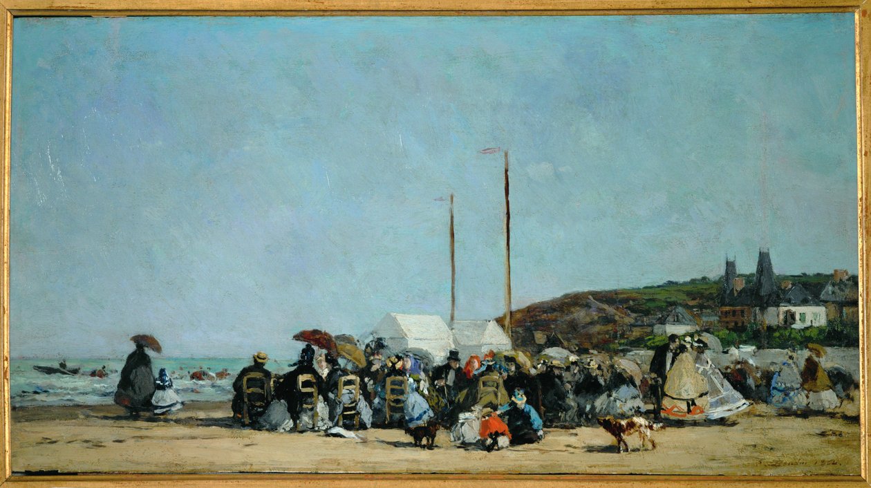 La plage de Trouville - Eugene Louis Boudin