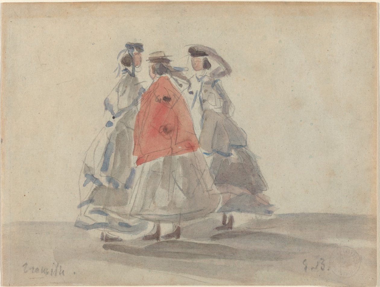 Trois Femmes à Trouville - Eugene Louis Boudin