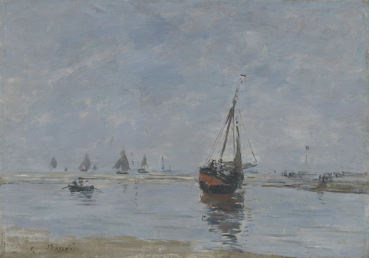 Trouville à marée basse, c.1888-95 - Eugene Louis Boudin