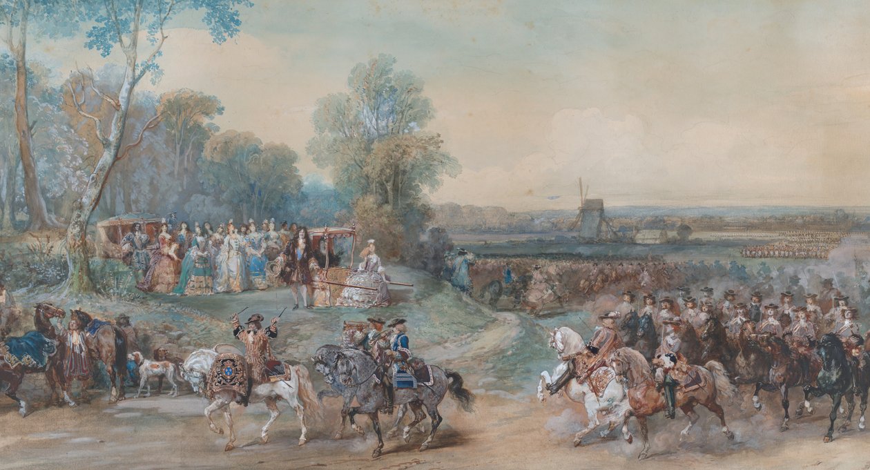 Camp de Compiègne, 1698, vers 1860 - Eugene Louis Lami