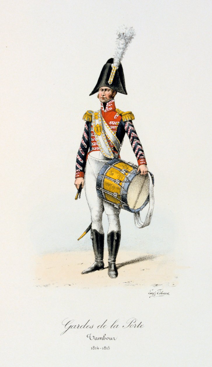 Gardes de la Porte, Tambour, 1814-15 - Eugene Titeux