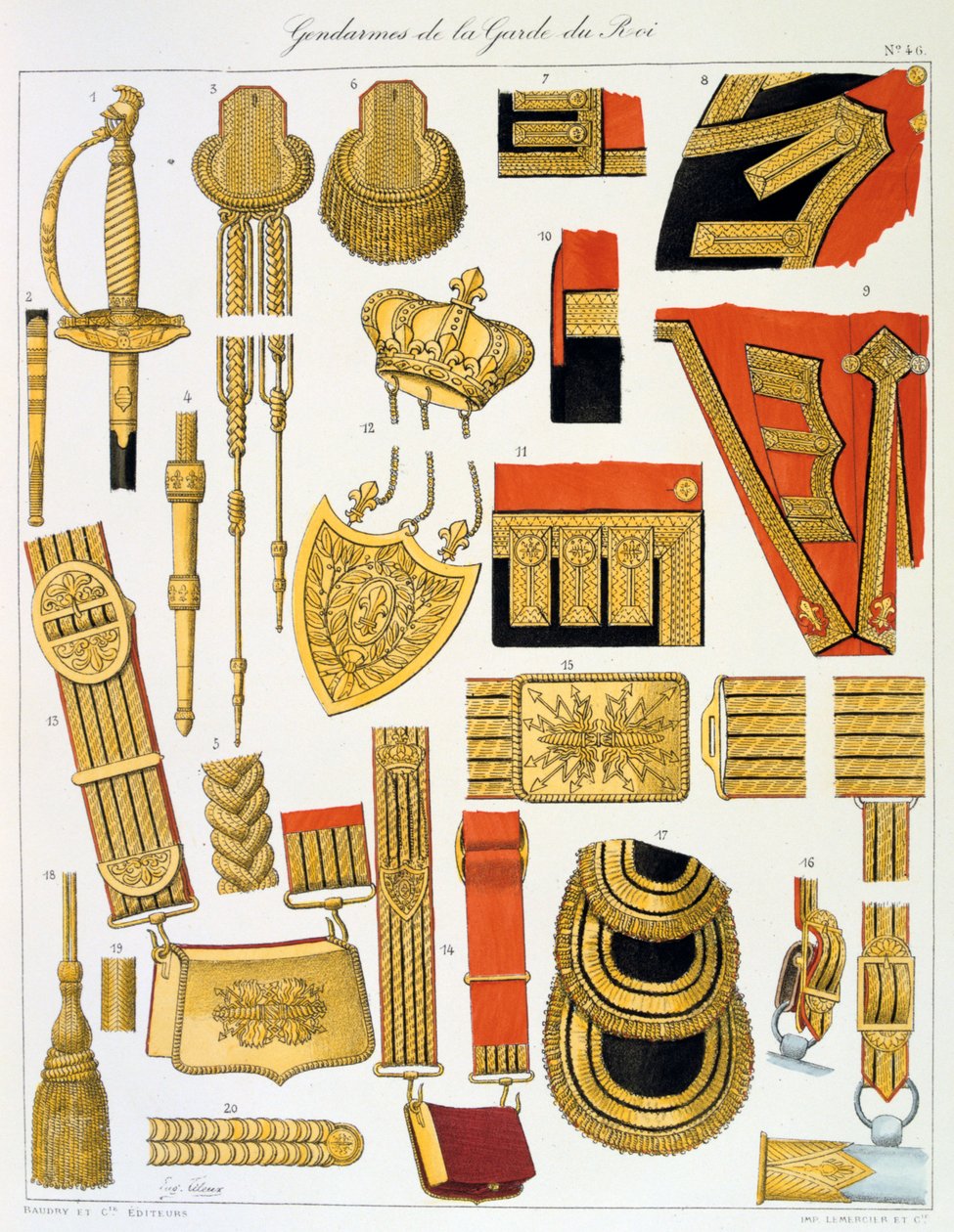 Gendarmes de la Garde du Roi, Insigne - Eugene Titeux