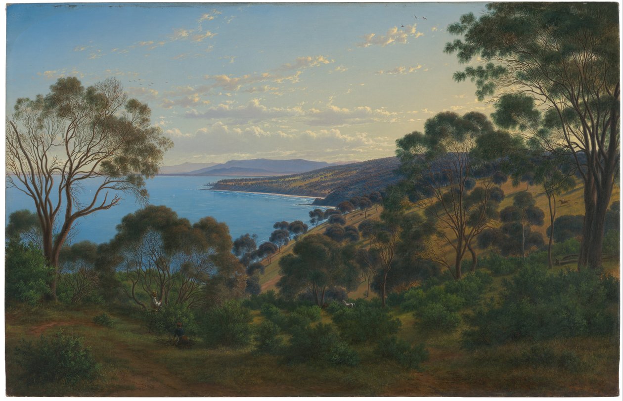 Les chaînes de montagnes de Dandenong depuis "Beleura". - Eugene von Guérard