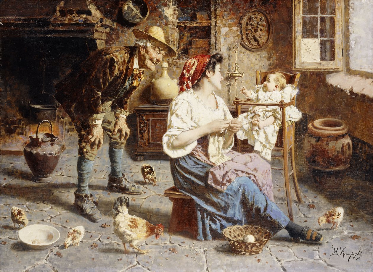 Bonheur familial - Eugenio Zampighi