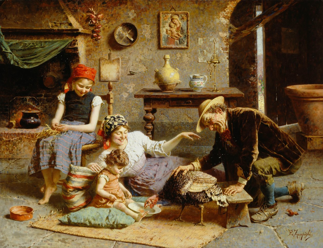 La dinde affamée - Eugenio Zampighi