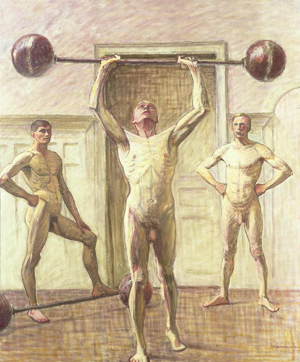 Poussée de poids avec deux bras, numéro 3 - Eugène Jansson