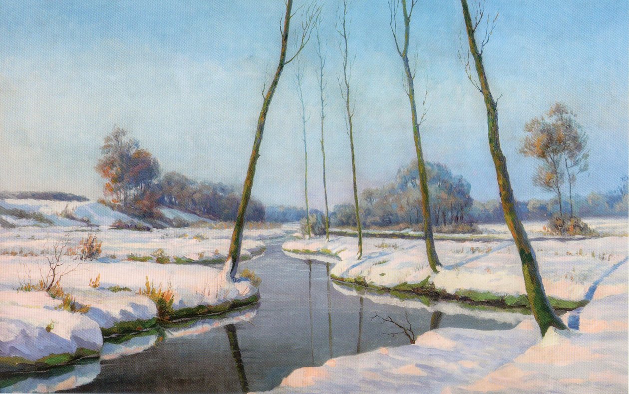 Paysage enneigé - Eugène Mousset