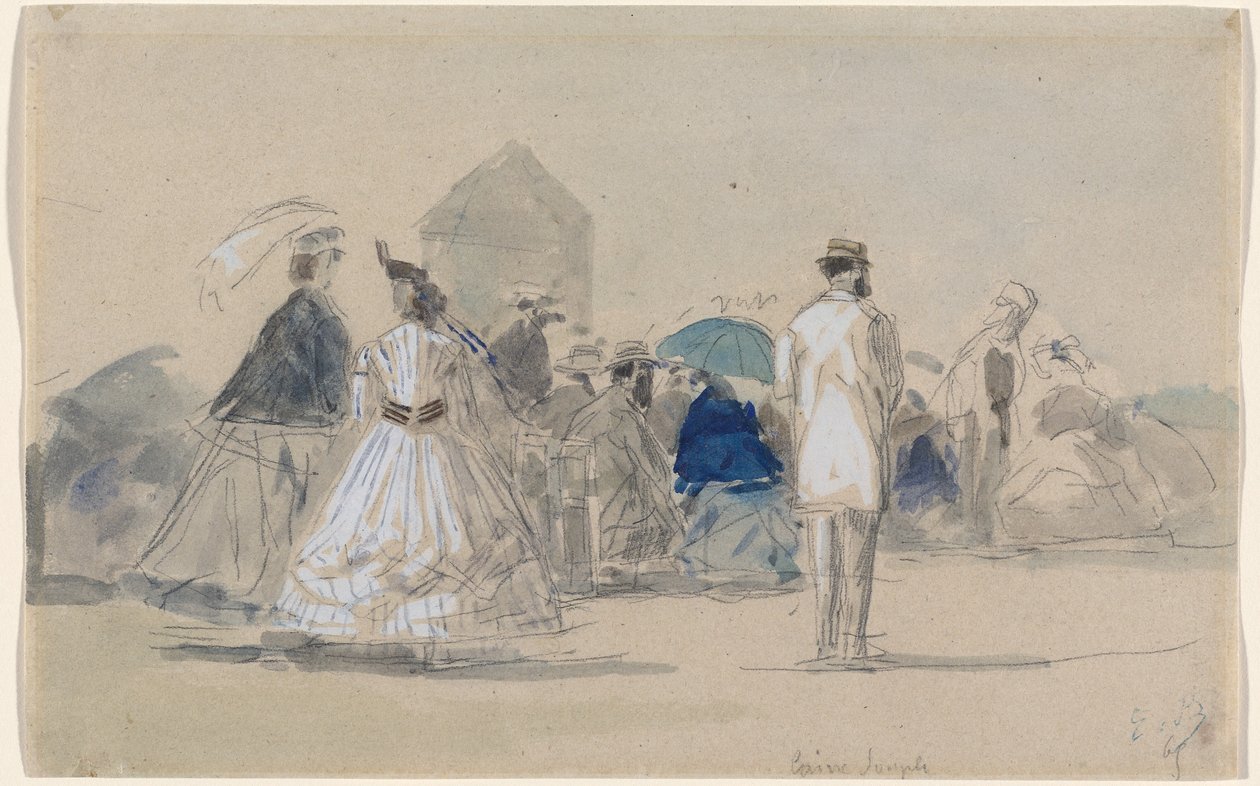 Crinolines sur la plage - Eugène Boudin