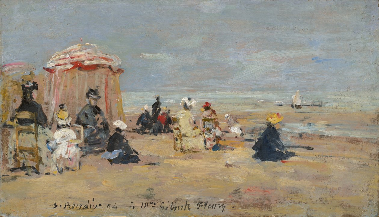 Sur la plage - Eugène Boudin