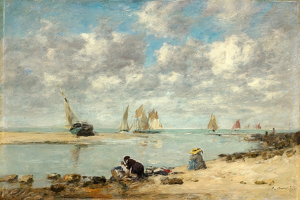 Laveuse près de Trouville. Vers 1872-1876 - Eugene Louis Boudin