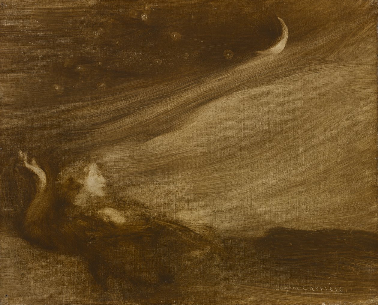 Le contemplateur, 1901 - Eugène Carrière